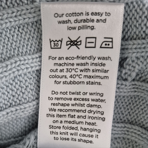 NEW Paul James (Lux U.K. Brand) Cotton Cable Crewneck Sweater, S-M - Picture 3 of 6